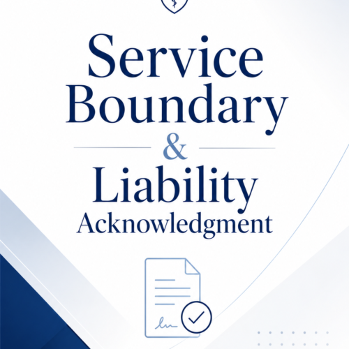 Service Boundary & Liability Acknowledgment