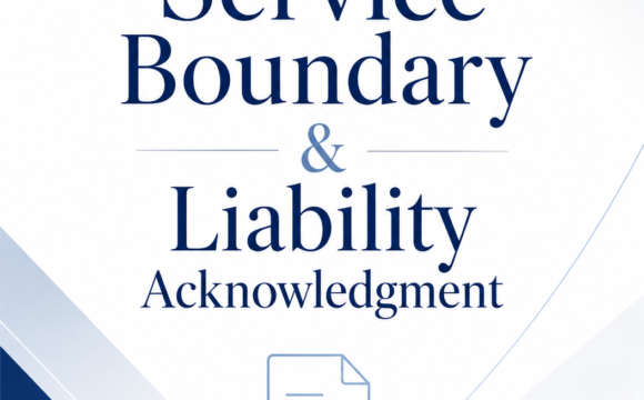 Service Boundary & Liability Acknowledgment